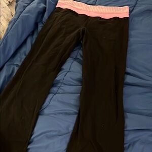 Womens Black and Pink Bottoms